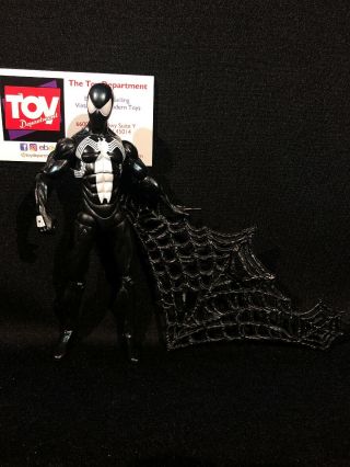 Hasbro Marvel Legends Spider - Man Black Suit Symbiote Web Trap Loose Figure
