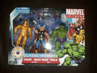 Marvel Universe Classic Avengers Thor Hulk Iron Man Wasp Ant Man 4  2010