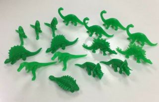 16 Green Timmee Processed Plastic Dinosaurs - Prehistoric & Ice Age Figures