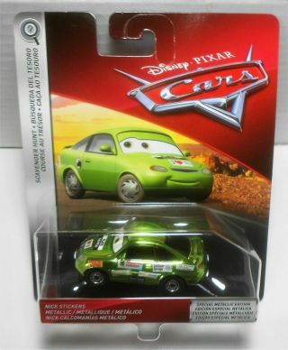 Disney/pixar Cars Nick Stickers Metallic Scavenger Hunt Chase 1:55 D/c (1) Rare