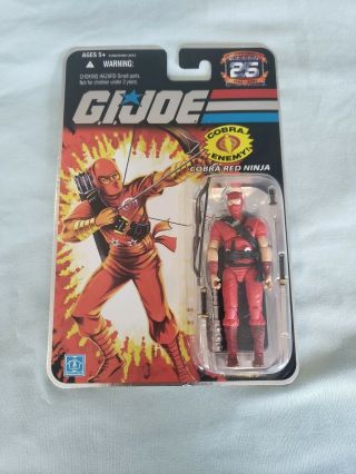 G.  I.  Joe 25th Anniversary Red Ninja Foil Card Action Figure