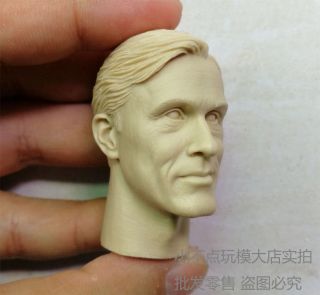 1:6 Head Sculpt Inglourious Basterds Hans Landa unpainted smile face 2
