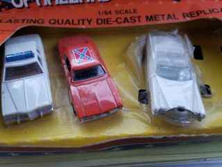 1981 Dukes Of Hazzard 3 Car Set Die - Cast 1:64 Scale With General Lee,  Boss Hogg