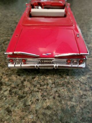 Franklin 1960 Chevrolet Impala Convertible Red 1:24 5
