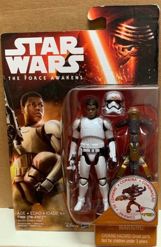 Star Wars 2015 Force Awakens 3.  75 " Figure Finn Fn - 2187 Stormtrooper B6339