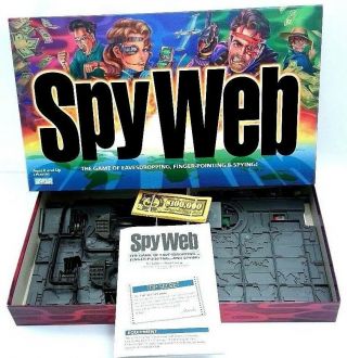 Spy Web Board Game 1997 Parker Brothers Hasbro Boardgame Nos