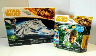 New:star Wars - Millennium Falcon And Force Link 2.  0 Bundle Set - Disney/hasbro