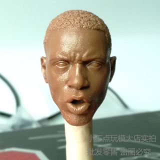 Blank 1/6 Scale T - Mac Tracy Mcgrady Magic Head Sculpt Unpainted Angry Version