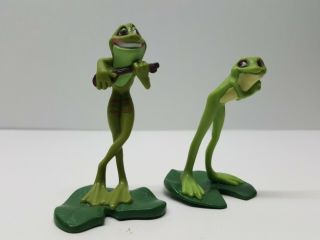 Disney Princess & The Frog Set Of (2) Frogs (tiana Naveen)