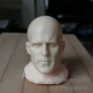Custom 1/6 Scale Blank Head Sculpt Jason Statham Unpainted