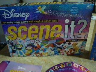 Disney Scene It? 1st Edition Dvd Trivia Board Game 2004 Mattel 100 Complete