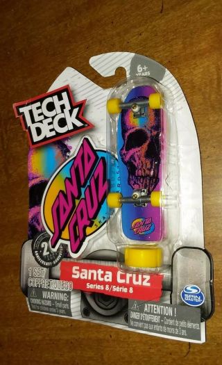 Tech Deck Santa Cruz Series 8 Skate Fingerboard 2018 Pink Skull On Card