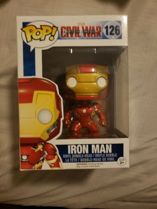 Funko Pop Marvel Captain America Civil War: Iron Man Vinyl Bobble Head 7224