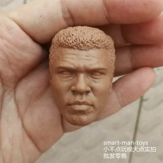 Blank 1/6 Scale Head Sculpt The Greatest Muhammad Ali Normal Face Unpainted