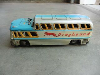 1960s Japan Tin Litho Battery Op Motorized Greyhound Scenic Cruiser Bus As Found