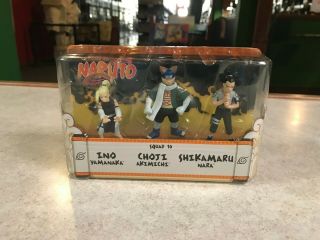 Mattel 2002 Naruto Squad 10 Ino Yamanaka Choji Akimichi Shikamaru Nara 3 Pack