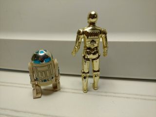 Vintage - Star Wars - 1977 - R2d2 And C3po Action Figures