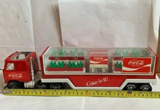 Buddy L Coke Is It Coca - Cola Delivery Semi With Machine And 8 Cases 1980’s 14”