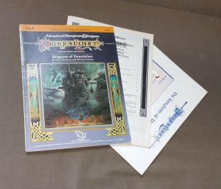 Dl4 Dragons Of Desolation 1st Edition Dragonlance Adventure Module Tracy Hickman