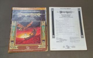 Dl12 - Dragons Of Faith - 1st Edition Dragonlance Adventure Module Tracy Hickman