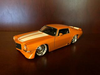 Jada Big Time Muscle 1/24 1:24 1971 Chevrolet Camaro Ss Orange Loose