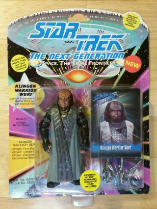 Star Trek The Next Generation Playmates Klingon Warrior Worf Action Figure
