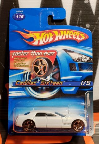2005 Hot Wheels Faster Than Ever Cadillac Sixteen Twenty,  116 " White "