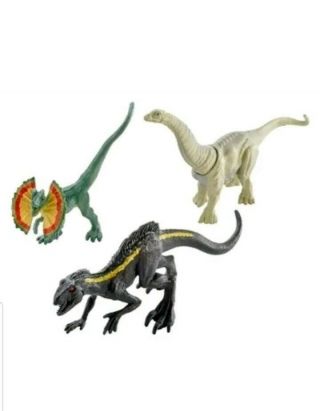 Jurassic World Fallen Kingdom Mini Dino 3 Pack Mini Action Dinos With Indoraptor