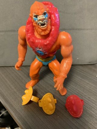 Vintage He - Man Masters Of The Universe: Beast Man W/ Armor; Motu; Mattel Taiwan