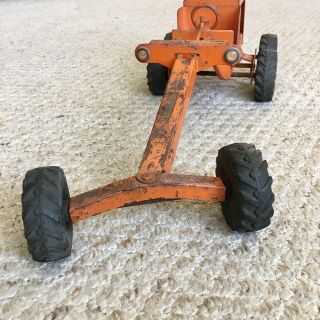 Vintage 1950s Structo Toys Pressed Steel Road Grader - Parts or Restoration 4