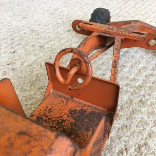 Vintage 1950s Structo Toys Pressed Steel Road Grader - Parts or Restoration 5