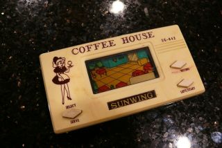 Sunwing Coffee House Vintage Electronic Handheld Video Game And Watch ✨tested✨