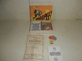 Vintage Rare 1927 Whoopee Parker Brothers Card Game,  Complete W/rules