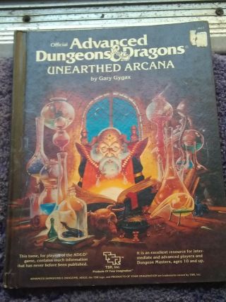 Tsr Advanced Dungeons And Dragons Unearthed Arcana Gary Gygax 1985 2017