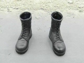 1/6 Scale Toy British Royal Marines Commando Black Combat Boots Foot Type