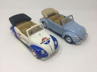 Maisto Special Edition 1951 Pepsi - Cola Volkswagen Cabriolet Scale 1:18 Set Of 2