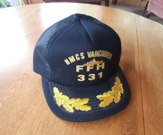 Hmcs Vancouver Ffh 331military Trucker Cap Snap Back Hat Bonus Pin
