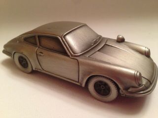 Pewter Porsche 911 Coupe Car Figurine Made In West Germany Unknown Makers Mark
