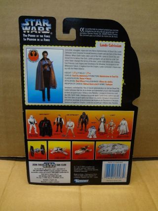 Hasbro Canada Lando Calrissian Star Wars POTF2 Power Force Foreign Variant RARE 5