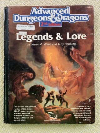 Advanced Dungeons And Dragons Legends And Lore Tsr 2108