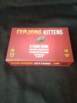 Exploding Kittens: First Edition Card Game Complete Box Meows Meowing Rare