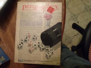 Vintage Perquackey No.  8313 Word Game Lakeside 1970 Box - Pre - Owned