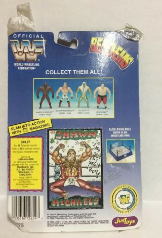 WWF WWE JusToys Bend - Ems Series 3 HBK Shawn Michaels (MOC) Bendies Just Toys 2