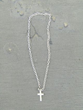 1/6 Scale Toy French Special Force - Silver Cross Chain Necklace
