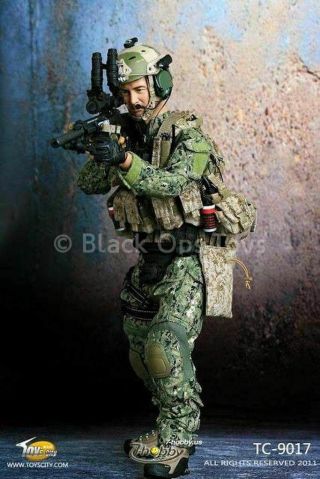 1/6 Scale Toy US Navy - NSW Marksman - Black & Tan Combat Boots (Peg Type) 4