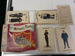 Vintage Milton Bradley The Addams Family Card Game 98 Complete Box