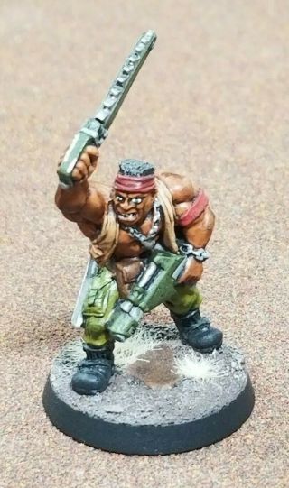 Warhammer 40k Imperial Guard Catachan Jungle Fighter Sergeant Painted Metal