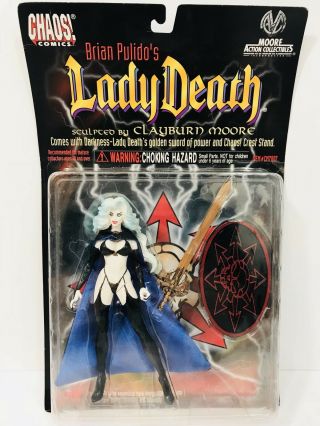 Lady Death Brian Pulido Action Figure Chaos Comics Vtg 1997 Does Not Glow