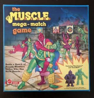 1986 Mattel Board Game - The M.  U.  S.  C.  L.  E.  Mega - Match Game Muscle Mega Match