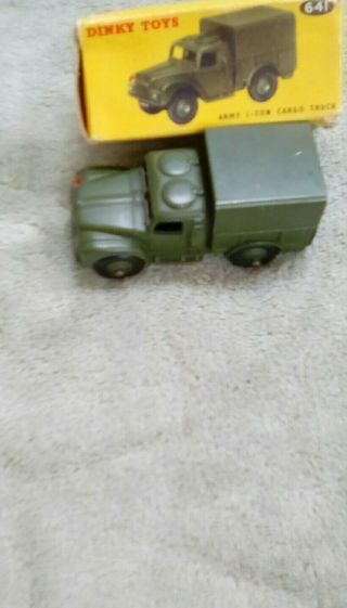 Vuintage Dinky Toys Army 1 Ton Cargo Truck.  No.  641